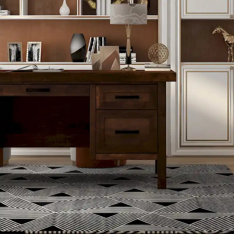 Bureau de direction de 180 cm — Aucun assemblage requis — Fini whisky