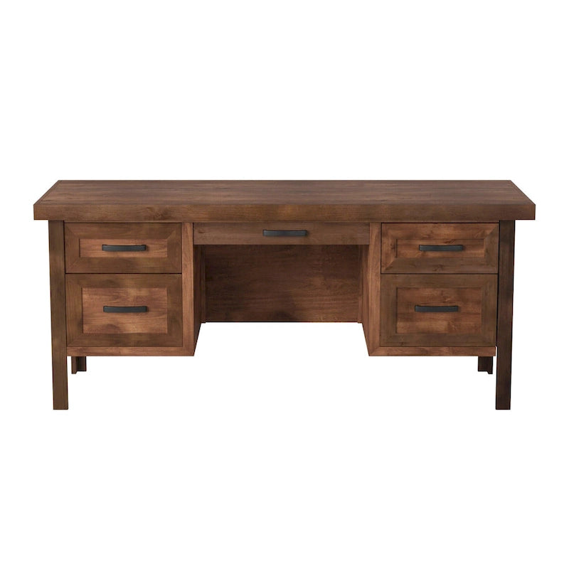 Bureau de direction de 180 cm — Aucun assemblage requis — Fini whisky