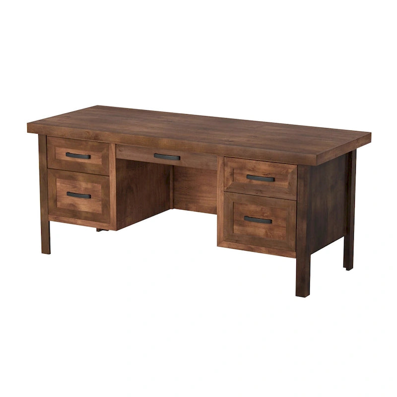 Bureau de direction de 180 cm — Aucun assemblage requis — Fini whisky