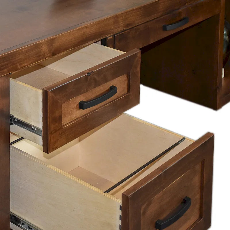 Bureau de direction de 180 cm — Aucun assemblage requis — Fini whisky