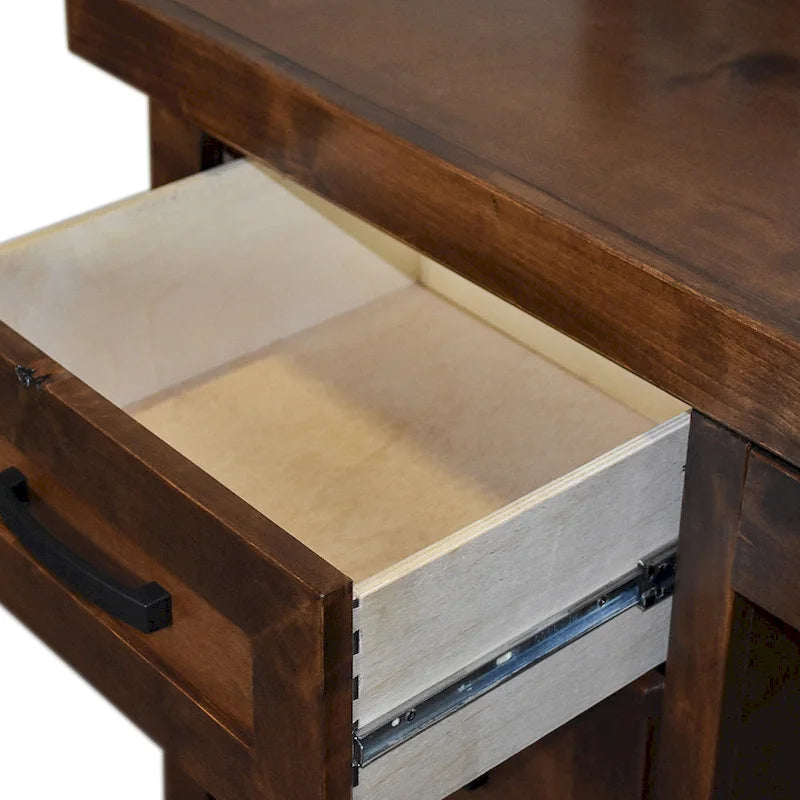 Bureau de direction de 180 cm — Aucun assemblage requis — Fini whisky