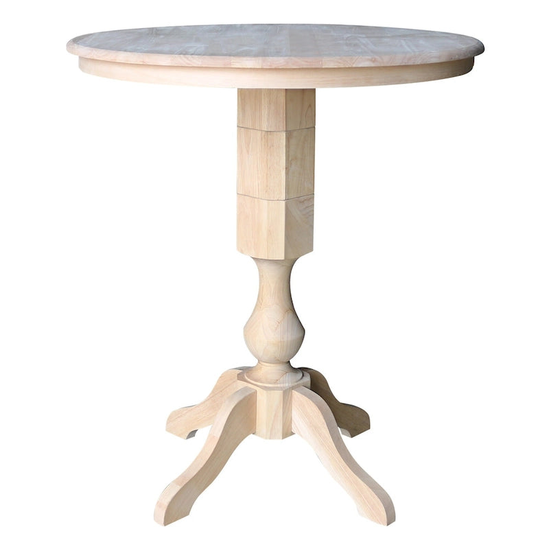 Table de salle à manger à pied central, plateau rond de 36 po - Non finie