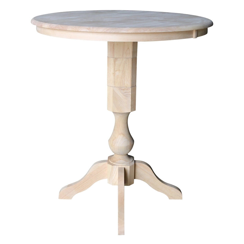 Table de salle à manger à pied central, plateau rond de 36 po - Non finie