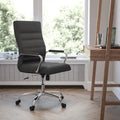 Fauteuil de direction pivotant à dossier haut (avec piètement chromé)