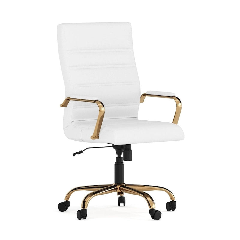 Fauteuil de direction pivotant à dossier haut (avec piètement chromé)