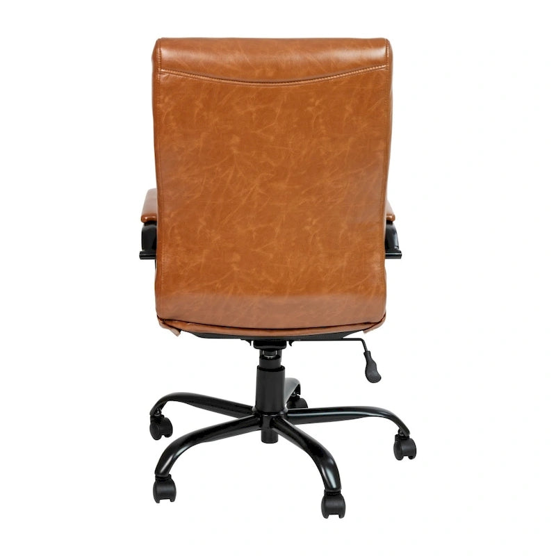 Fauteuil de direction pivotant à dossier haut (avec piètement chromé)