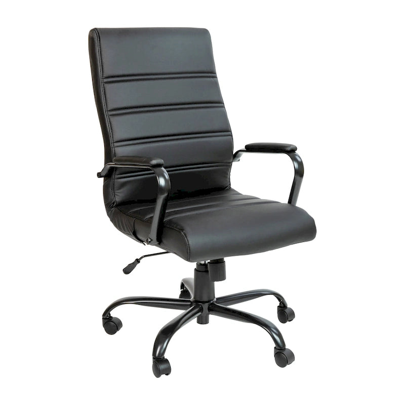 Fauteuil de direction pivotant à dossier haut (avec piètement chromé)