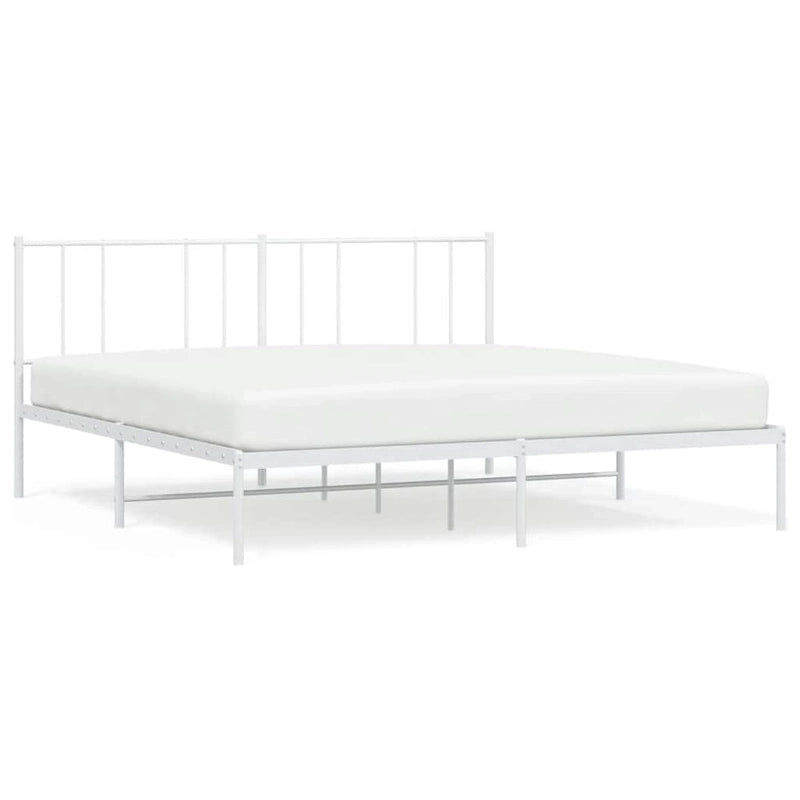 Cadre de lit en métal avec tête de lit (matelas non inclus)