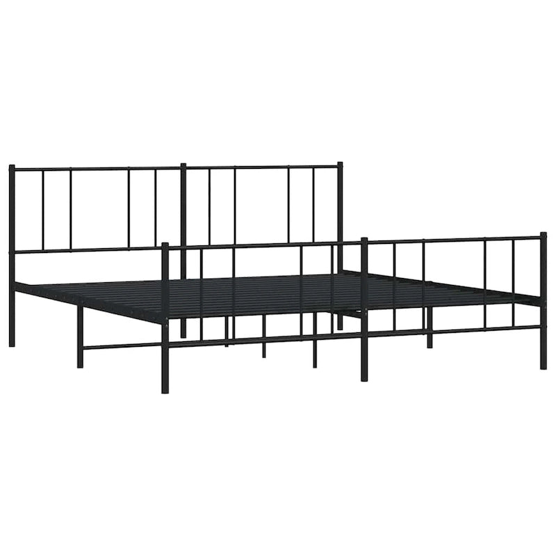 Cadre de lit en métal avec tête de lit (matelas non inclus)