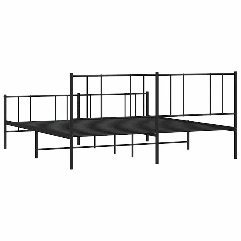Cadre de lit en métal avec tête de lit (matelas non inclus)