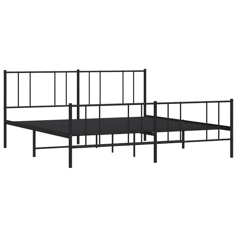 Cadre de lit en métal avec tête de lit (matelas non inclus)