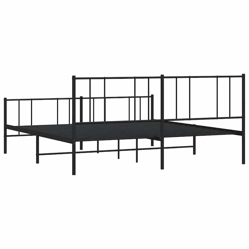Cadre de lit en métal avec tête de lit (matelas non inclus)