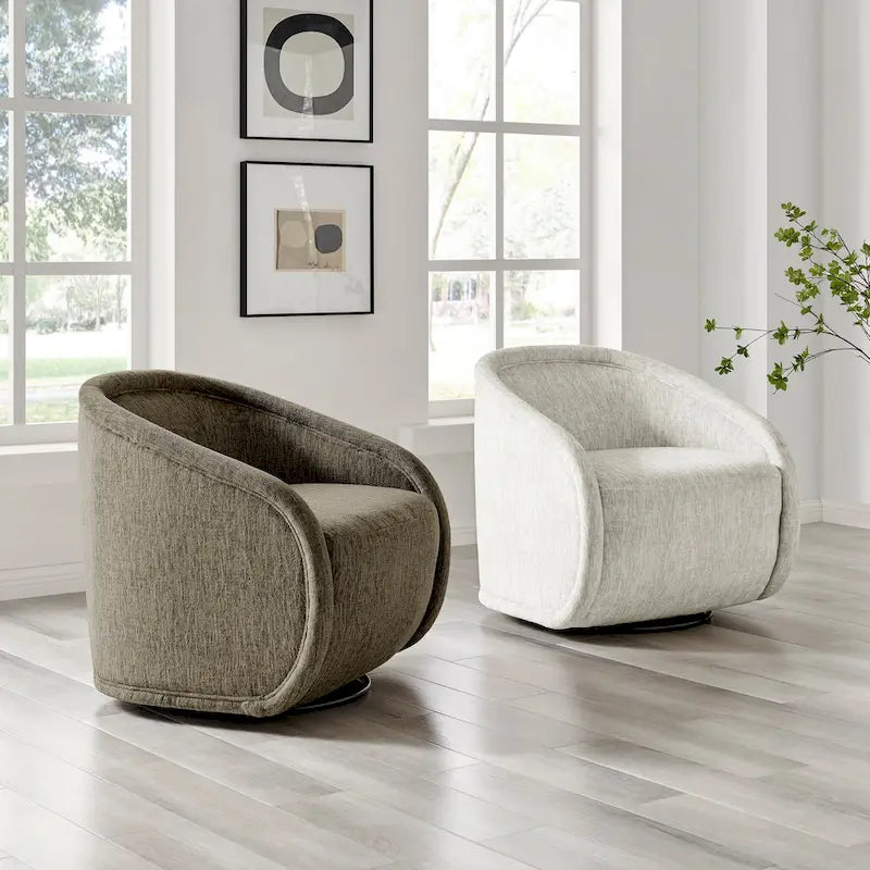 Fauteuil pivotant en tissu