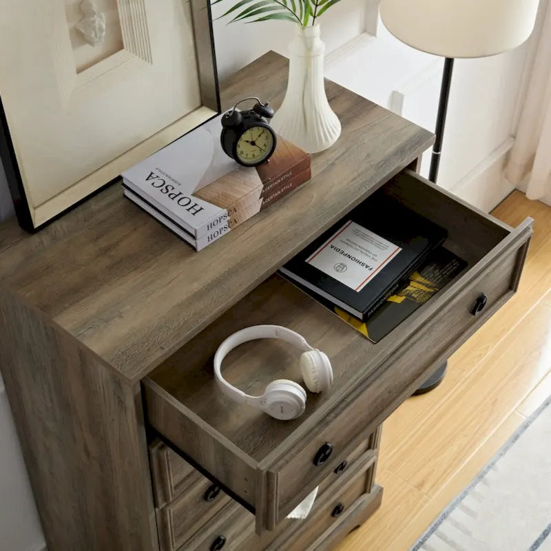Commode moderne à 6 tiroirs, commode de chambre, grande commode, organisateur de placard et rangement de vêtements