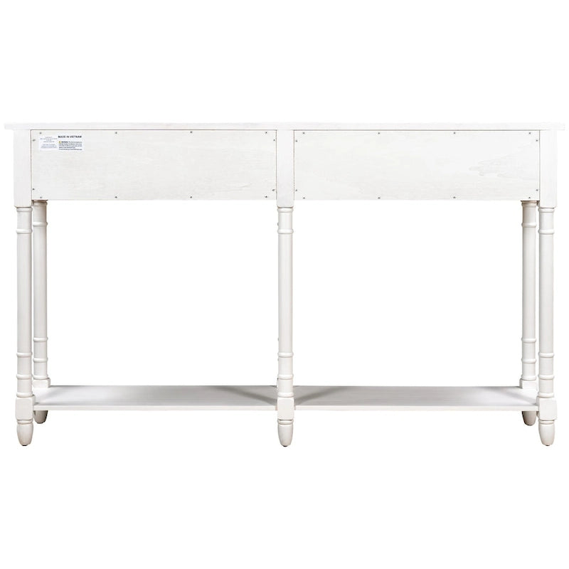 Console Table Table d'appoint Montage facile avec deux tiroirs de rangement et étagère inférieure pour le salon, l'entrée