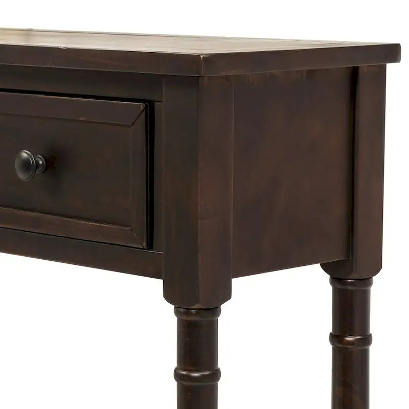 Console Table Table d'appoint Montage facile avec deux tiroirs de rangement et étagère inférieure pour le salon, l'entrée