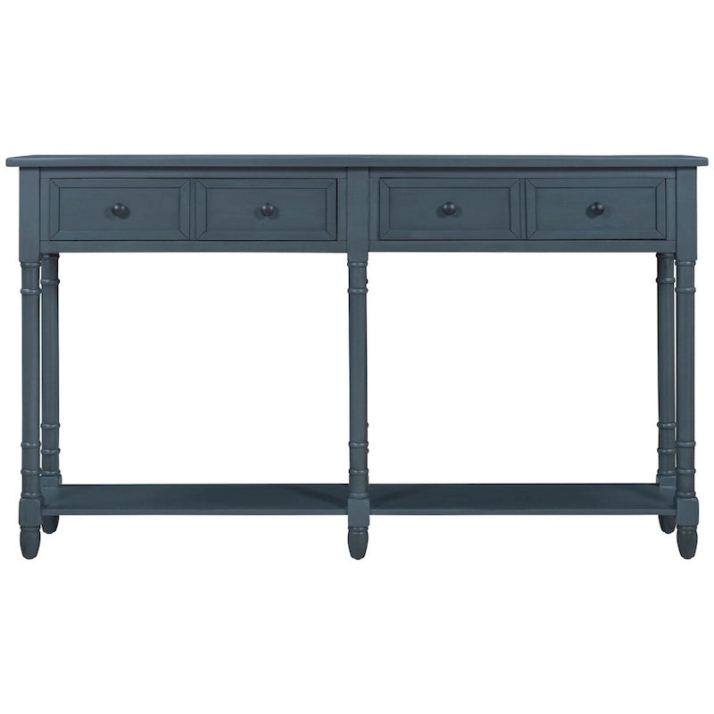 Console Table Table d'appoint Montage facile avec deux tiroirs de rangement et étagère inférieure pour le salon, l'entrée